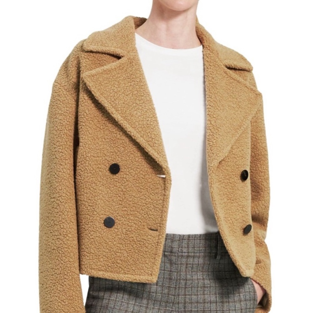 Theory Faux Fur Peacoat